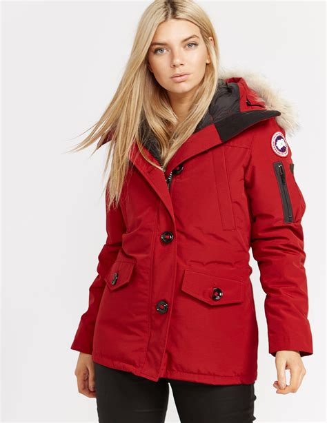 canada goose jacket womens red